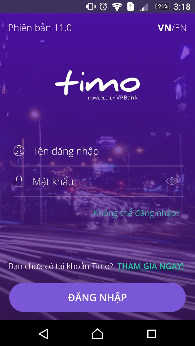 thanh toán tiền điện qua ngân hàng timo