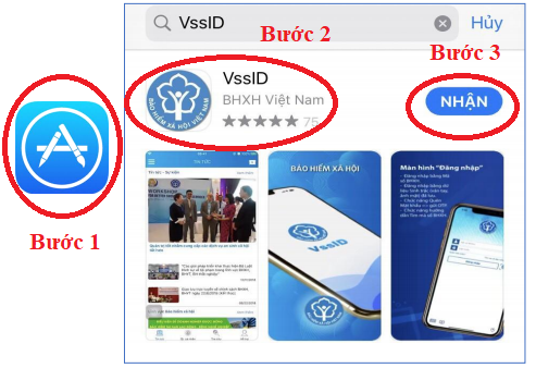 Tra bảo hiểm xã hội trực tuyến bằng điện thoại chỉ với ứng dụng VssID hệ điều hanh iOS