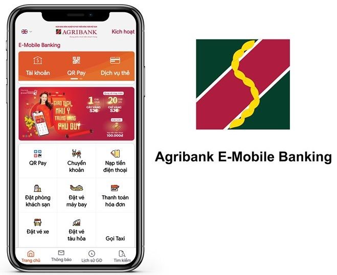 Nạp thẻ điện thoại bằng tài khoản ngân hàng Agribank bằng ứng dụng E Mobile Banking 1
