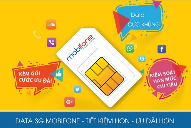 Nạp data 3G/ 4G Mobifone bằng thẻ data