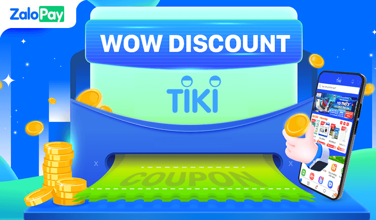 Săn mã giảm giá, khuyến mãi Tiki trên zaloPay