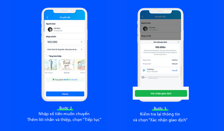 cách chuyển tiền trong Zalo chat