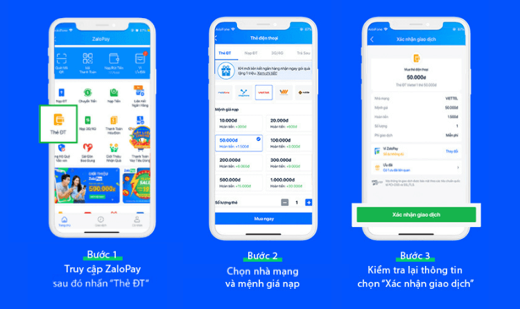 Cách mua card điện thoại trên ZaloPay