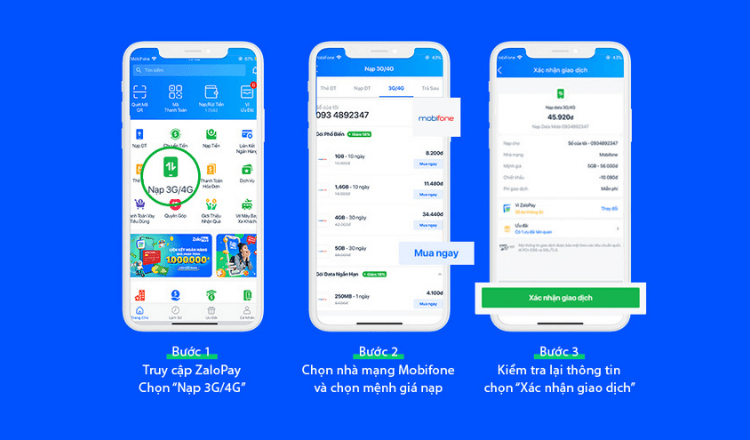 Các bước đăng ký mạng 4g Mobie qua ZaloPay | ZaloPay