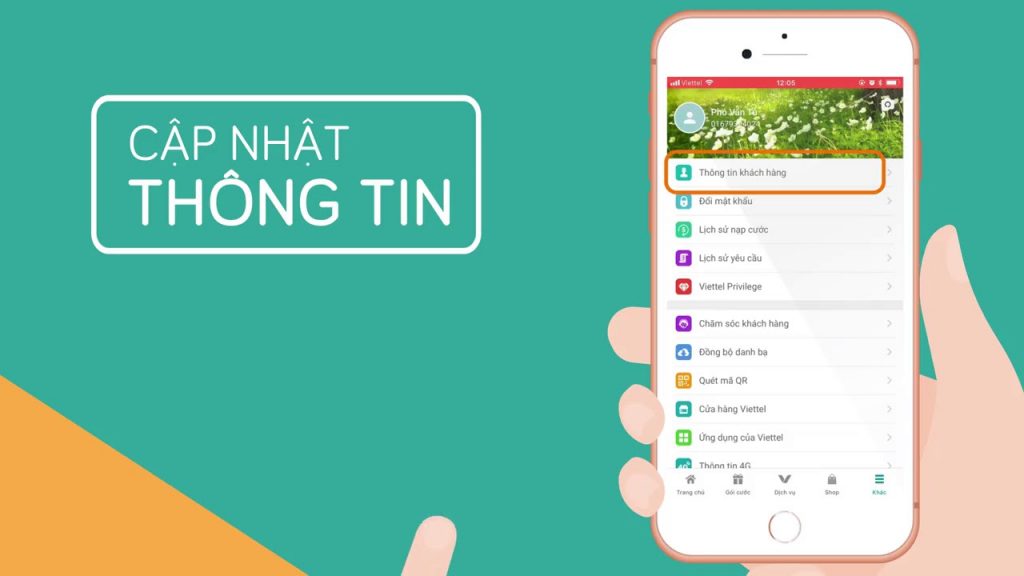Mở ứng dụng My Viettel để cập nhật thông tin (Nguồn: ytimg.com)