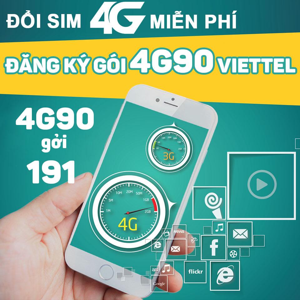 Gói cước 4G90 của Viettel (Nguồn: sim4gvietnam.com)