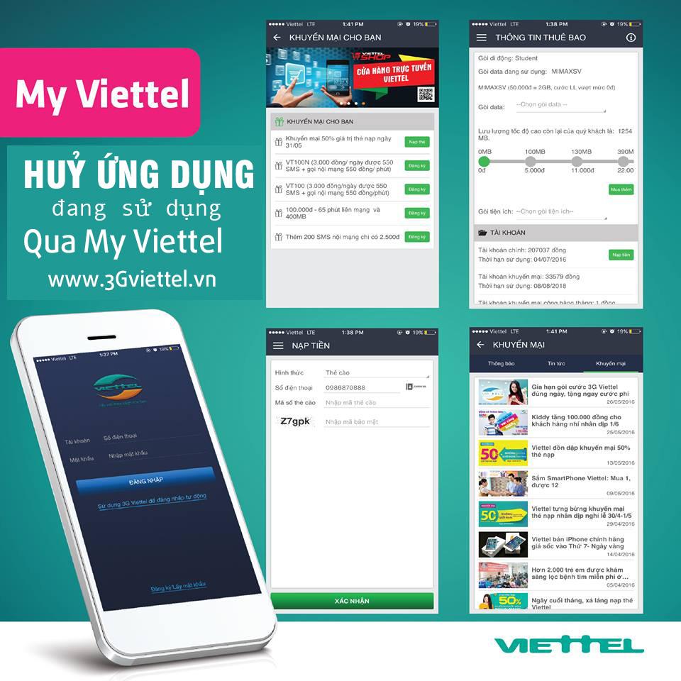 kiểm tra thông tin thuê bao Viettel tiện lợi với ứng dụng mới My Viettel (Nguồn: 3gviettel.vn)