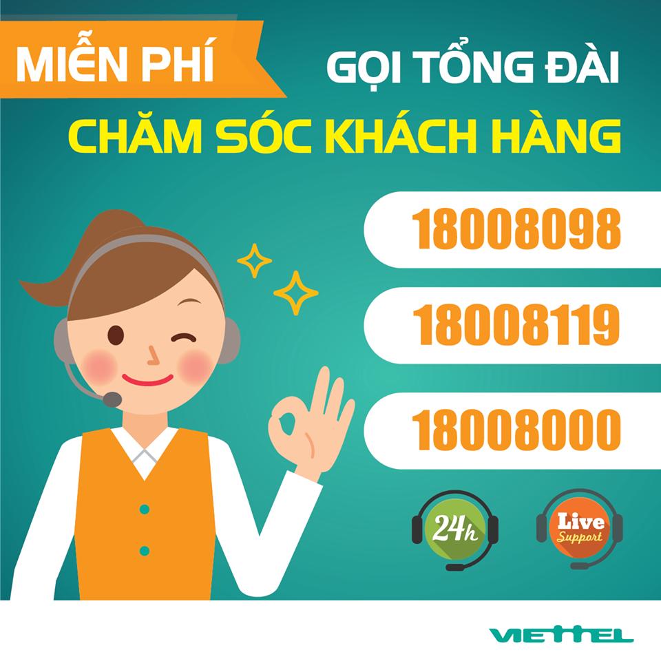Tổng đài chăm sóc khách hàng của Viettel phục vụ khách hàng 24/7 (Nguồn: vietteltanphu.com)