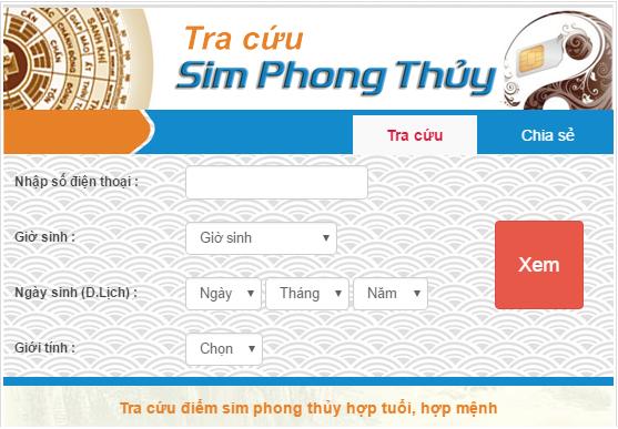 Xem ý nghĩa phong thủy của sim số dễ dàng trên phần mềm (Nguồn: Simphongthuy.vn)