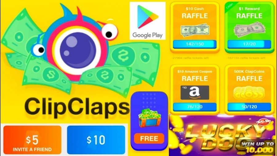 Ứng dụng ClipClaps - Kiếm tiền bằng cách chơi trò chơi, nuôi cá, xem video