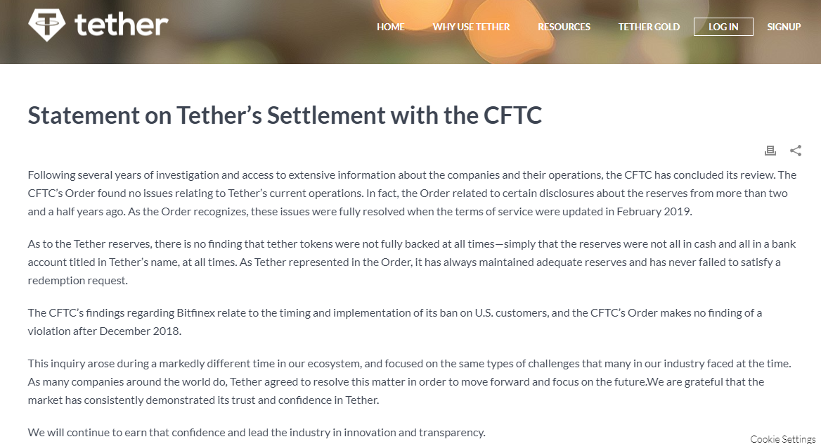 CFTC phạt Tether và Bitfinex 42.5 triệu USD - Money24h - 2