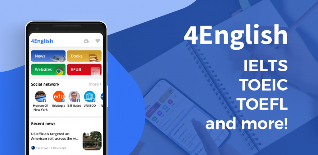 4English - App học từ vựng tiếng Anh cho người Việt phổ biến nhất