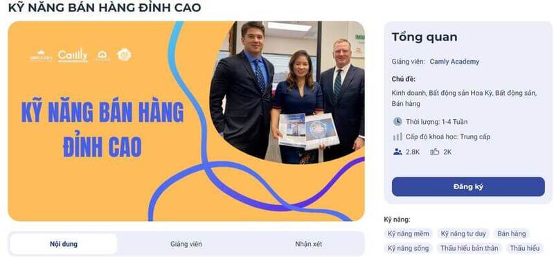 Nghệ thuật bán hàng đỉnh cao - Camly Academy