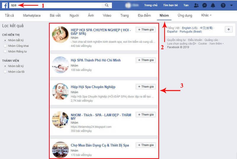 bán hàng qua các hội nhóm group