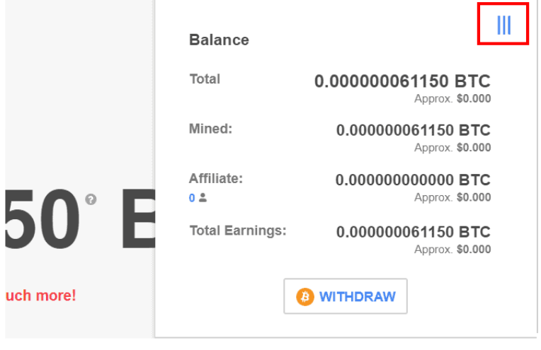Kiểm tra Bitcoin kiếm được