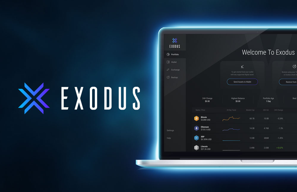 Ví Exodus là loại ví điện tử cho phép những nhà đầu tư mới lưu trữ, quản lý và trao đổi tiền điện tử dễ dàng
