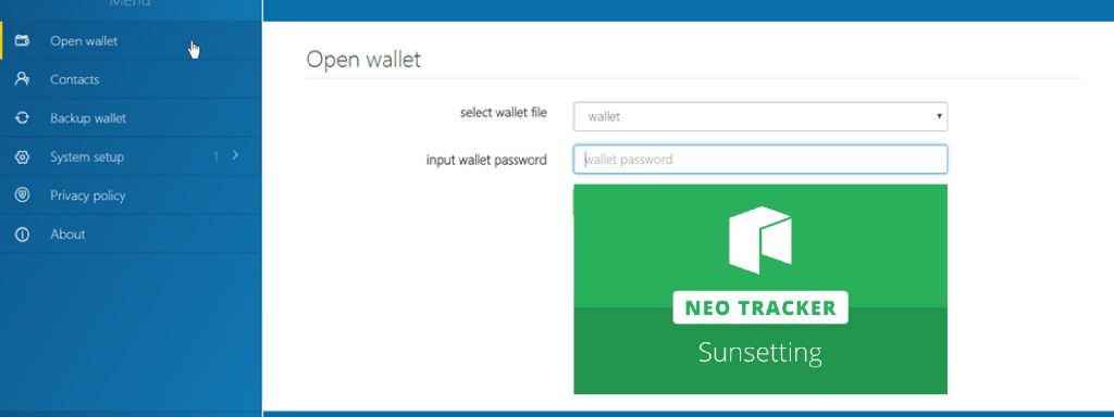 NEO Tracker Wallet