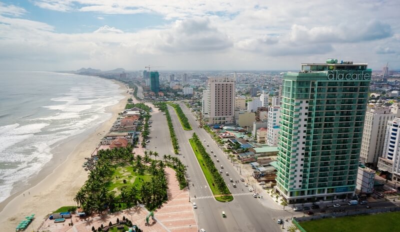 Toàn cảnh khách sạn A La Carte Đà Nẵng nhìn từ trên cao