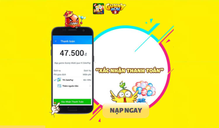 Nạp xu Gunny Mobi qua ví điện tử ZaloPay
