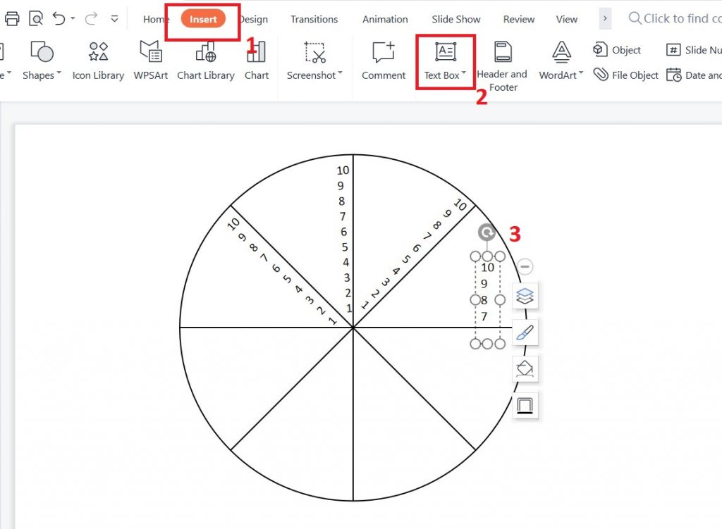 Điền thang điểm từ 10 đến 1