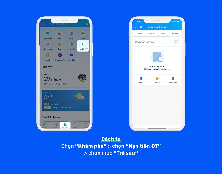 Cách thanh toán trả sau vinaphone bước 1
