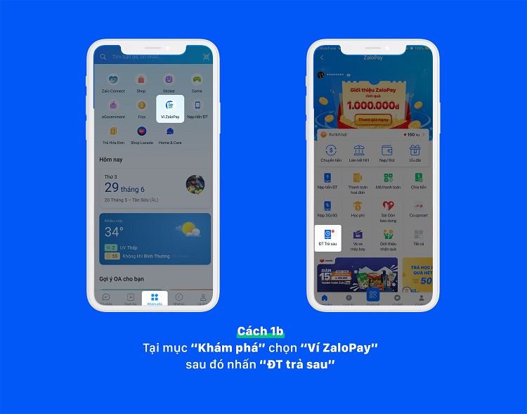 Hướng dẫn nạp tiền thuê bao trả sau qua ZaloPay