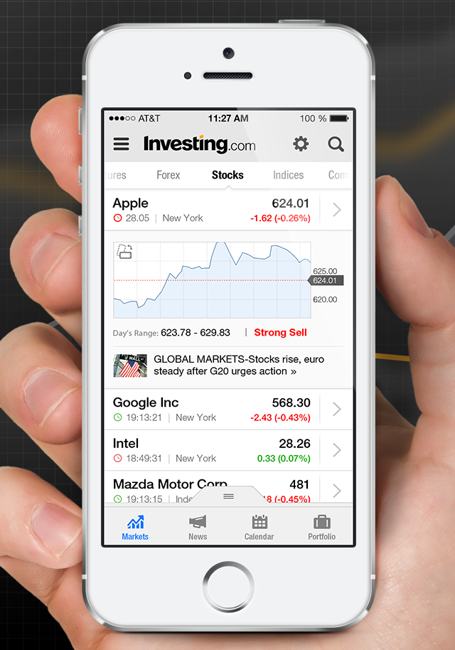 Ứng dụng chơi forex ảo Investing 