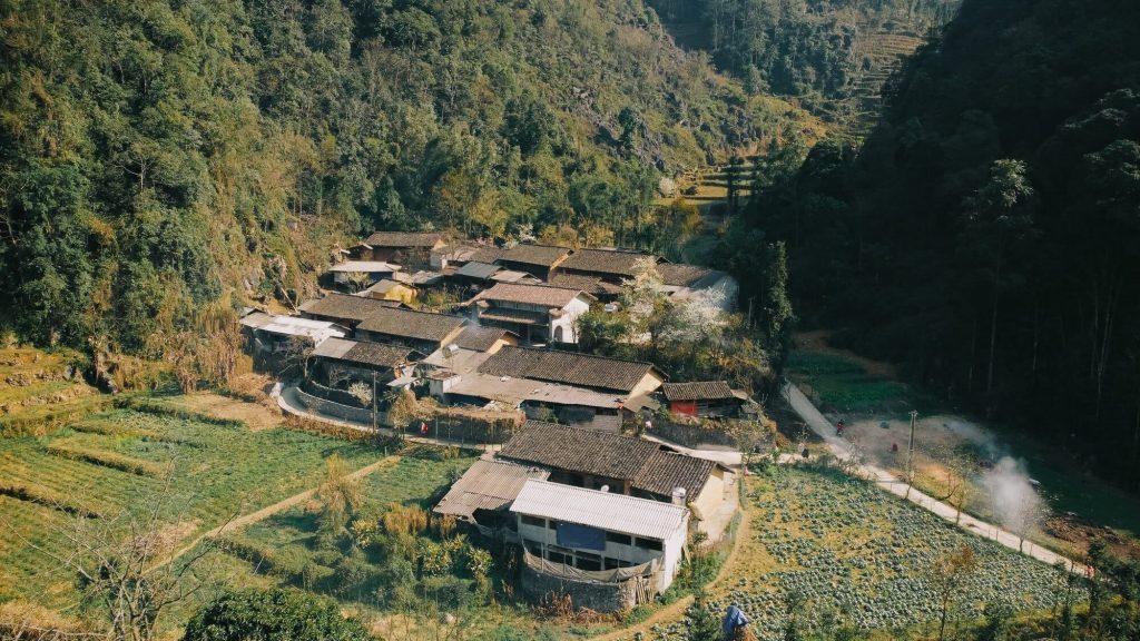Ngắm hoa tại làng văn hóa Lũng Cẩm