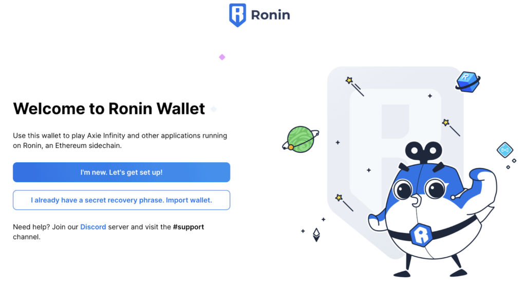 Bước 3 để tạo/kích hoạt ví Ronin