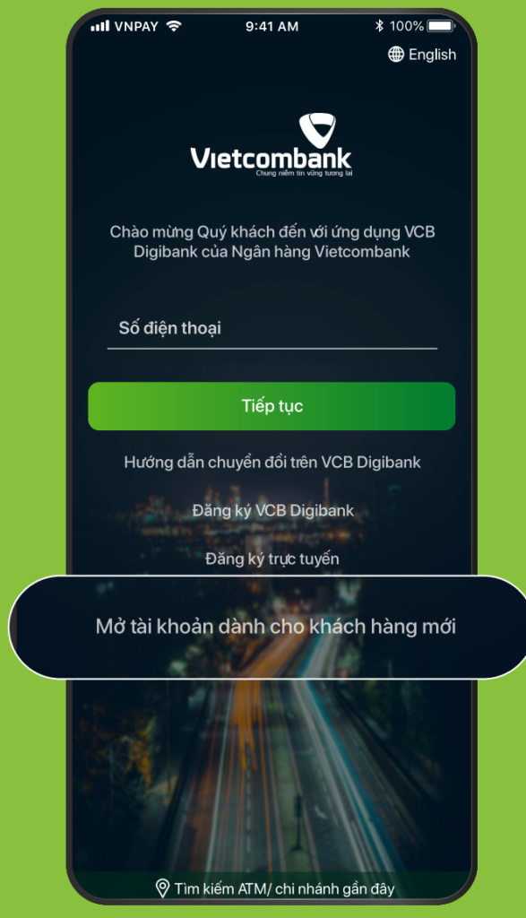 Bắt đầu mở tài khoản 