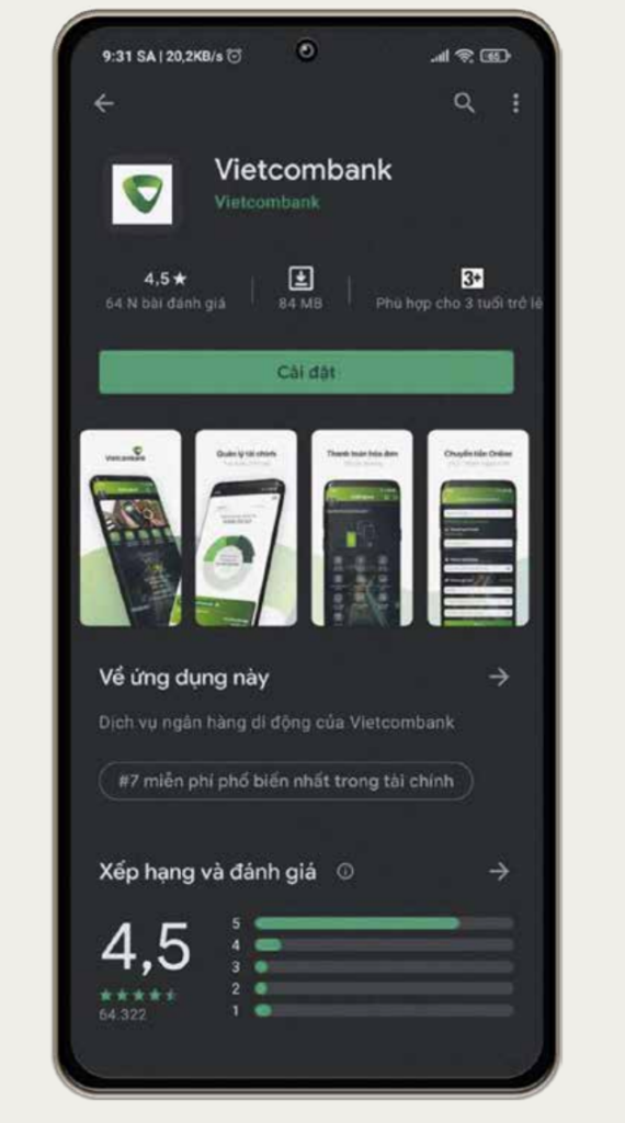 ứng dụng Vietcombank 