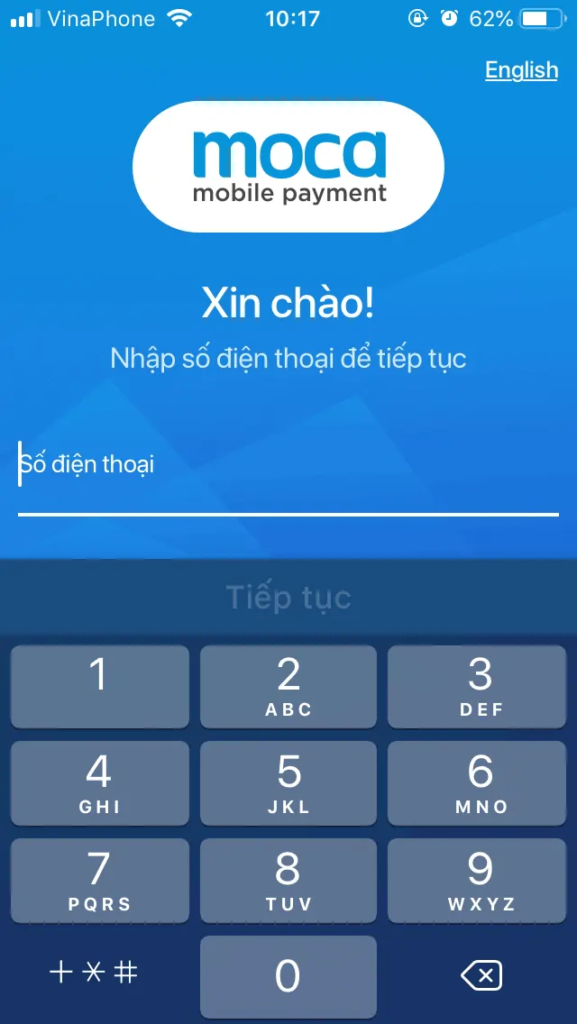Cách cài đặt và đăng ký ví điện tử Moca