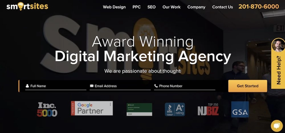 SmartSites is America's top-rated digital marketing agency.