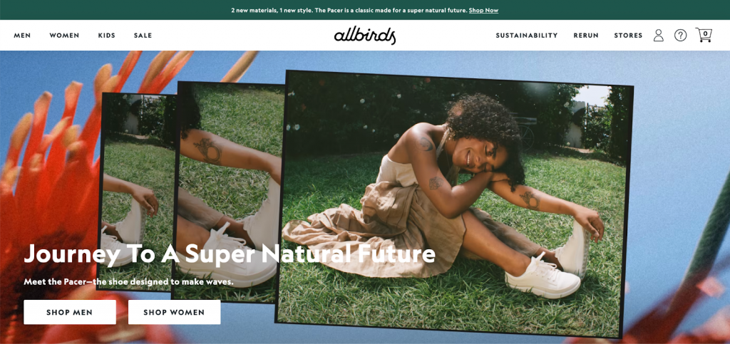 A company that prioritizes sustainability and natural materials are Allbirds.