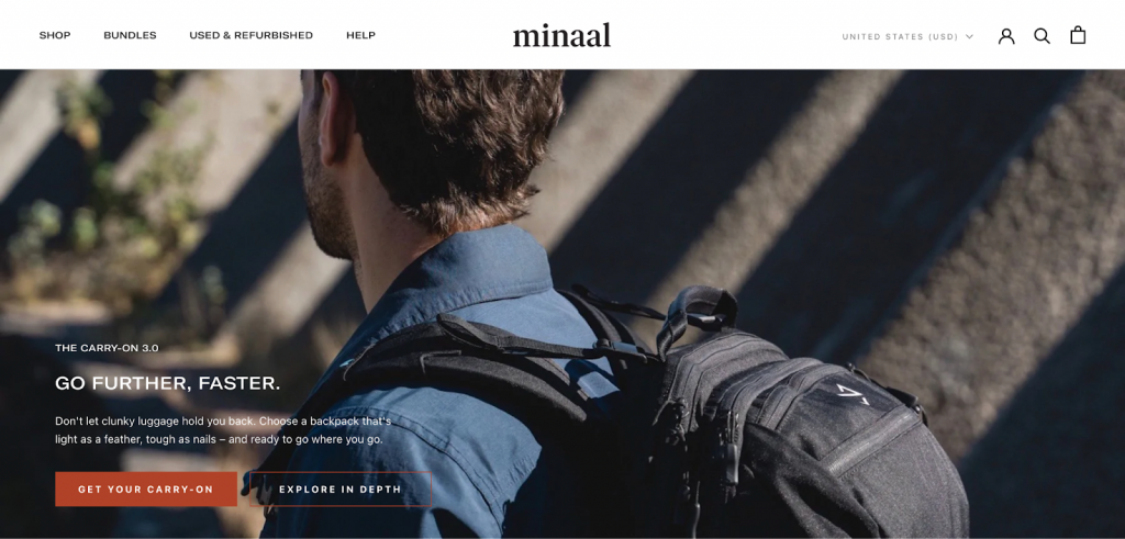 Travelers can get cutting-edge baggage from Minaal.