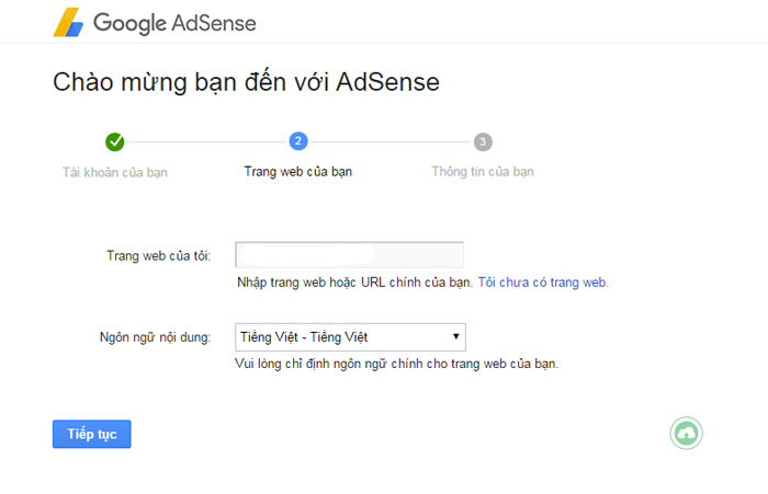 Đăng ký tài khoản Google Adsense 