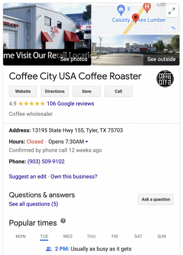 Google My Business profile is an essential component