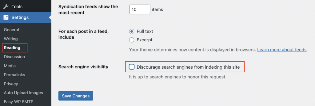 Check your website display settings