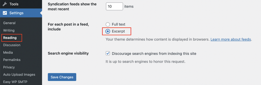 Full article vs summary (excerpt)