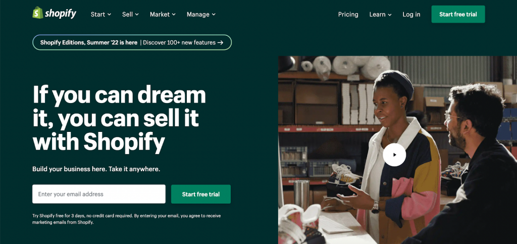 If you want to create a sophisticated ecommerce website, Shopify is the best website builder