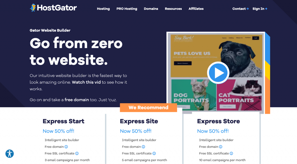 If you want to open an e-commerce store, Gator is not the best option
