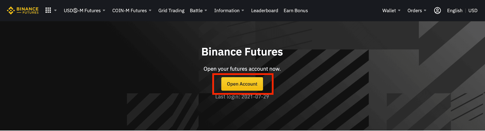Giao diện mở tài khoản Binance Future và cách chơi future binance