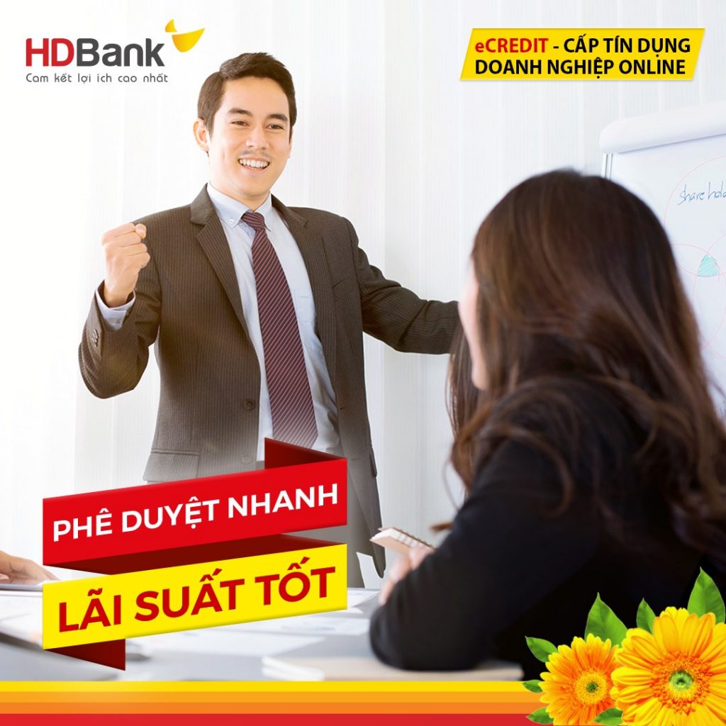 Đăng ký tín dụng doanh nghiệp online với lãi suất ưu đãi tại HDBank