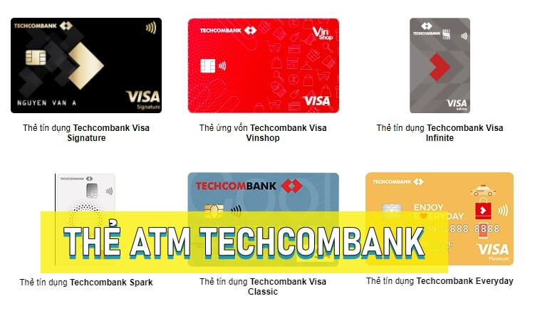 Các loại thẻ Techcombank gồm thẻ ghi nợ (thanh toán) và thẻ tín dụng