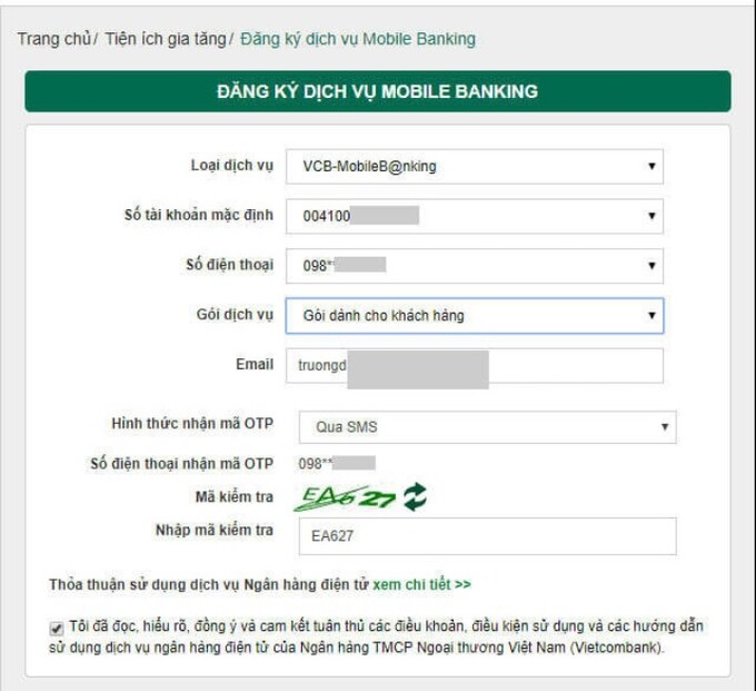 Đăng ký VCB Phone Banking qua VCB Digibank - Đăng nhập VCB Phone Banking