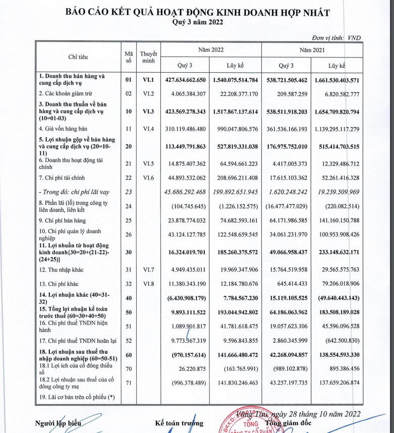 Lợi nhuận sau thuế 9 tháng đầu năm của DIG tăng 2,3% so với cùng kỳ năm ngoái