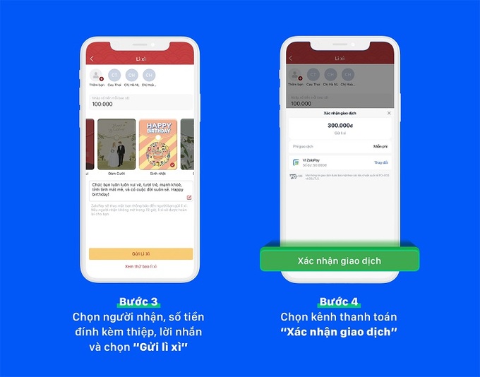 Lì xì online giao dịch nhanh chóng đơn giản
