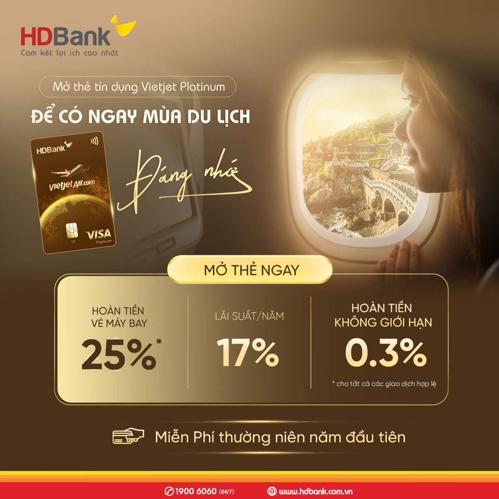 Thẻ tín dụng HDBank Vietjet Platinum