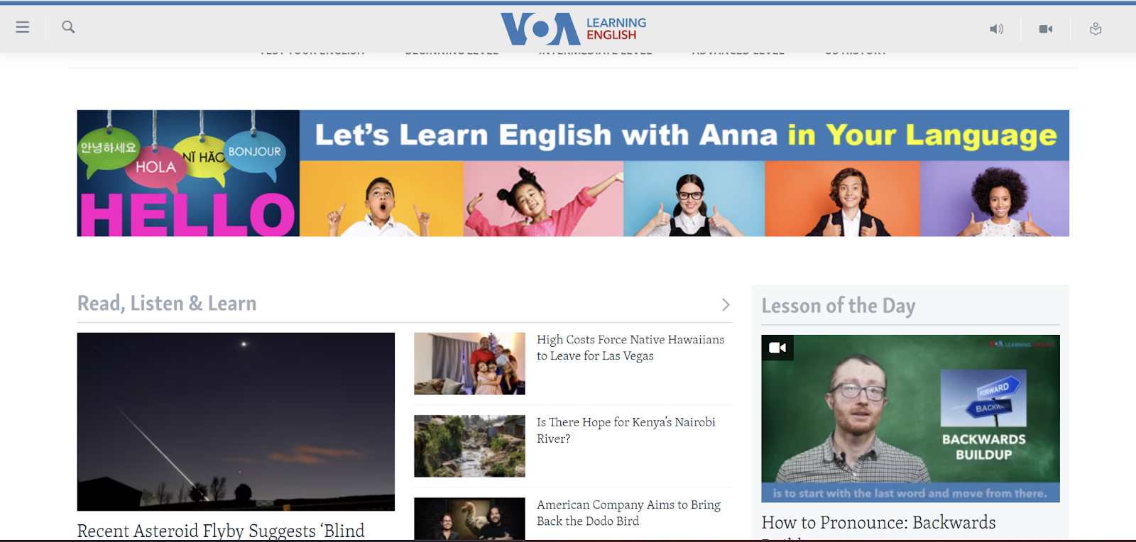 VOA Learning English - Web học tiếng Anh