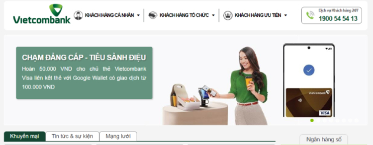 trang web vietcombank